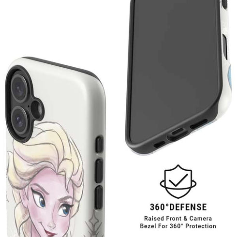 Disney Frozen Elsa Snowflakes Art iPhone 16 Plus Magsafe Impact Case