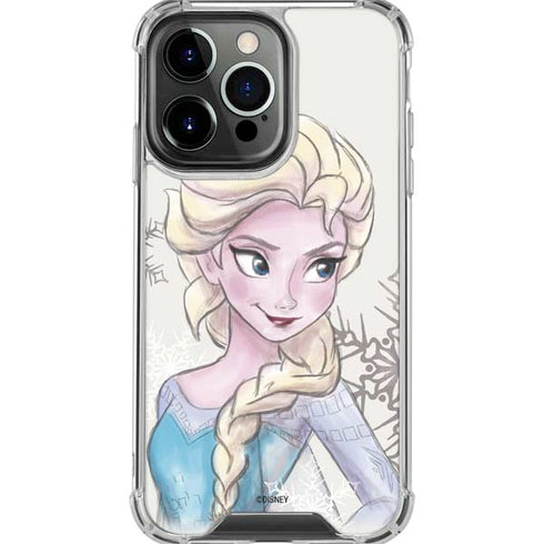 Disney Frozen Elsa Snowflakes Art iPhone 16 Pro Max Clear Case