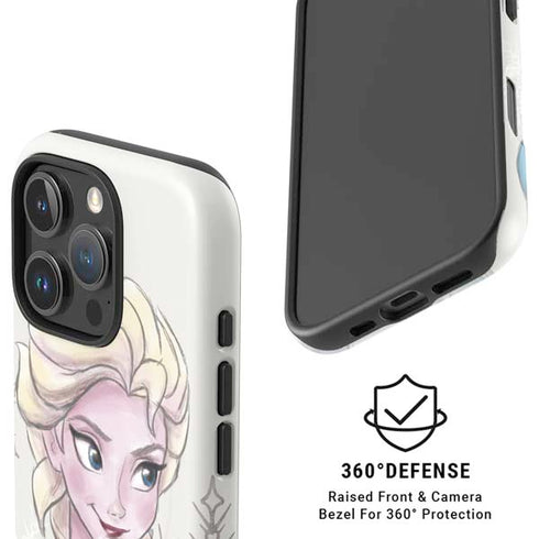 Disney Frozen Elsa Snowflakes Art iPhone 16 Pro Max Magsafe Impact Case
