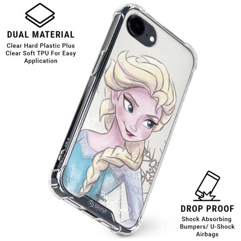 Disney Frozen Elsa Snowflakes Art iPhone 16e Clear Case