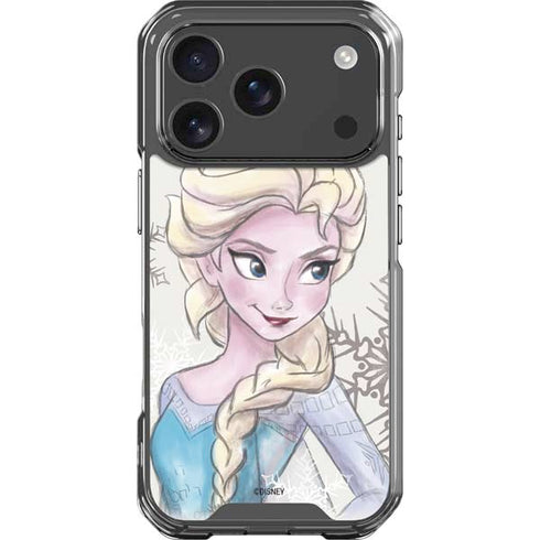 Disney Frozen Elsa Snowflakes Art iPhone 18 Pro Clear Case