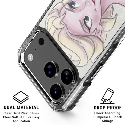 Disney Frozen Elsa Snowflakes Art iPhone 18 Pro Clear Case