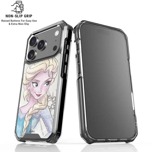 Disney Frozen Elsa Snowflakes Art iPhone 18 Pro Clear Case