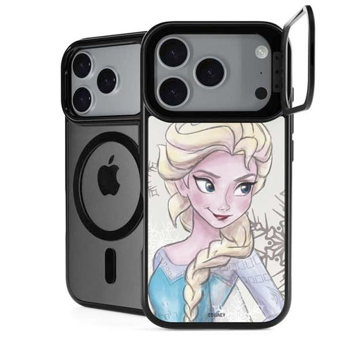 Disney Frozen Elsa Snowflakes Art iPhone 18 Pro Kickstand Case