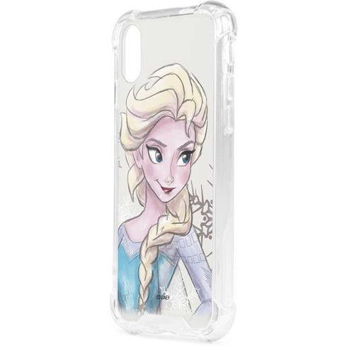 Disney Frozen Elsa Snowflakes Art iPhone XS Clear Case