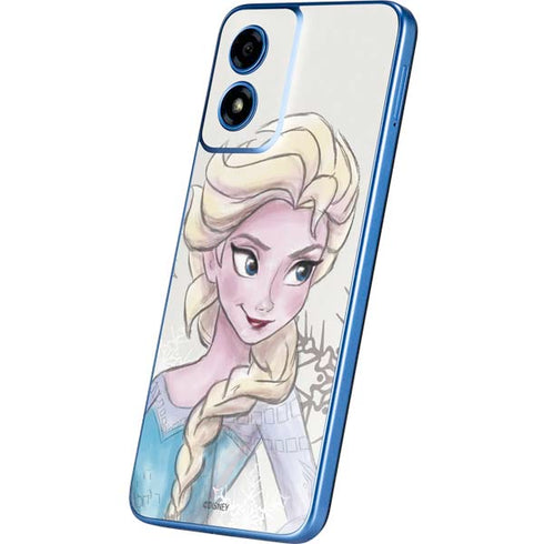 Disney Frozen Elsa Snowflakes Art Moto G Play 4G (2024) Skin