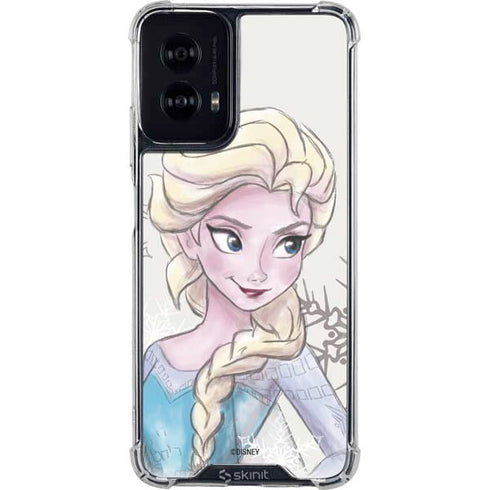Disney Frozen Elsa Snowflakes Art Moto G Power 5G (2024) Clear Case