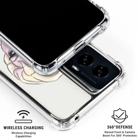 Disney Frozen Elsa Snowflakes Art Moto G Power 5G (2024) Clear Case