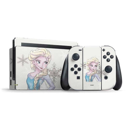 Disney Frozen Elsa Snowflakes Art Nintendo Skins