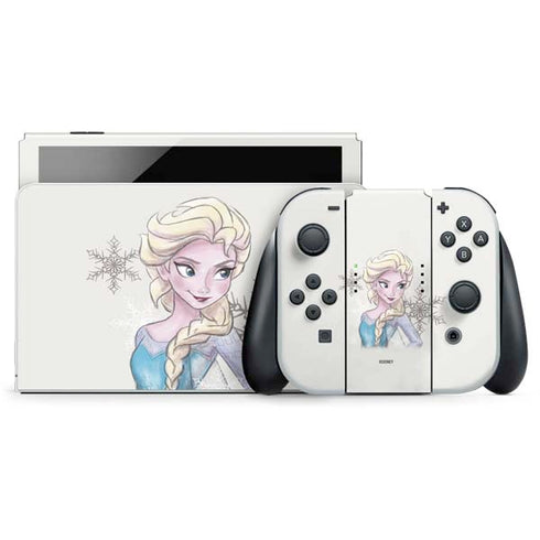Disney Frozen Elsa Snowflakes Art Nintendo Skins