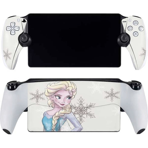 Disney Frozen Elsa Snowflakes Art PlayStation Portal Remote Player Skin