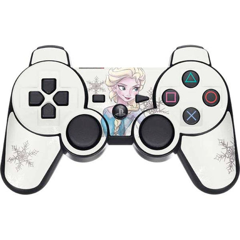 Disney Frozen Elsa Snowflakes Art PS3 Dual Shock wireless controller Skin