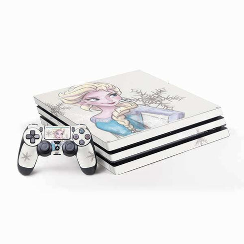 Disney Frozen Elsa Snowflakes Art PlayStation PS4 Skins