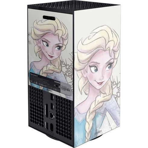 Disney Frozen Elsa Snowflakes Art XBox Series X Digital Edition Console Skin