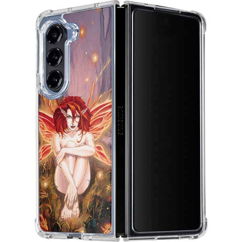 Ember Fire Fairy by Ruth Thompson Galaxy Z Fold5 5G Clear Case