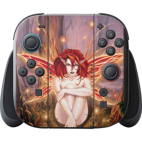 Ember Fire Fairy by Ruth Thompson Nintendo Switch 2 (2025) with Joy-Con Skin
