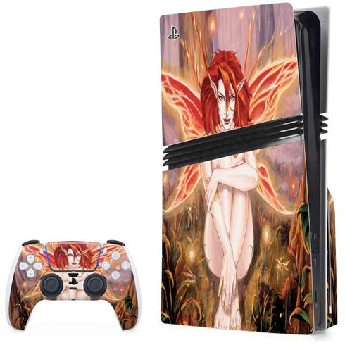 Ember Fire Fairy by Ruth Thompson PS5 Pro Disk Bundle Skin
