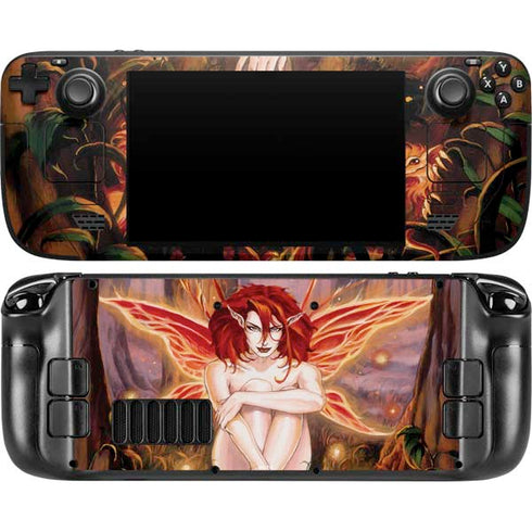 Ember Fire Fairy by Ruth Thompson Steam Deck Handheld Gaming Computer OLED Skin
