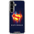 Superman 2025 Energy Shield Neon Emblem Galaxy S26 Clear Case