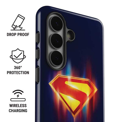 Superman 2025 Energy Shield Neon Emblem Galaxy S26 Impact Case