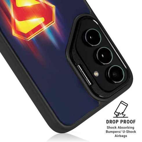 Superman 2025 Energy Shield Neon Emblem Galaxy S26 Kickstand Case