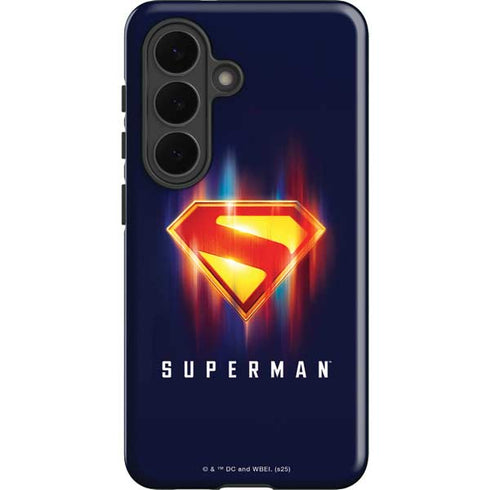 Superman 2025 Energy Shield Neon Emblem Galaxy S26 Plus Impact Case