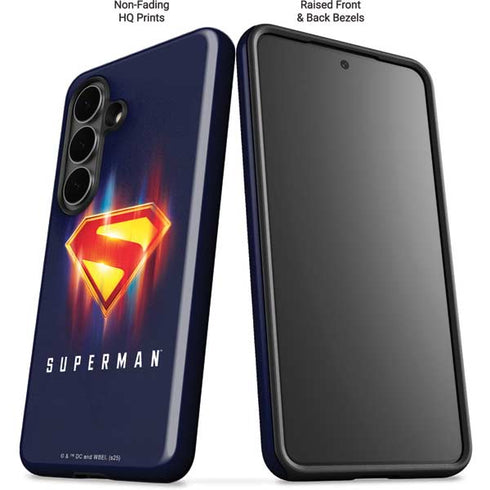 Superman 2025 Energy Shield Neon Emblem Galaxy S26 Plus Impact Case