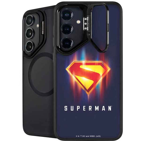 Superman 2025 Energy Shield Neon Emblem Galaxy S26 Plus Kickstand Case