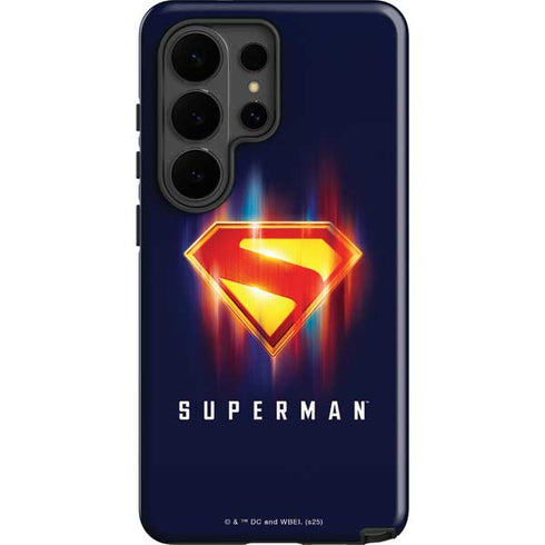 Superman 2025 Energy Shield Neon Emblem Galaxy S26 Ultra Impact Case