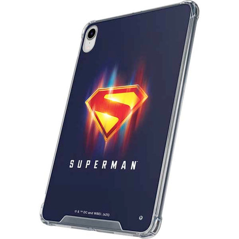 Superman 2025 Energy Shield Neon Emblem iPad 11th Gen (2025) Clear Case