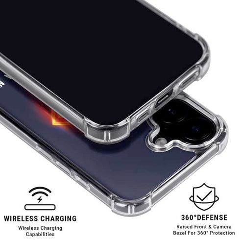 Superman 2025 Energy Shield Neon Emblem iPhone 17 Clear Case