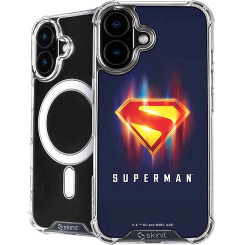 Superman 2025 Energy Shield Neon Emblem iPhone 17 MagSafe Case