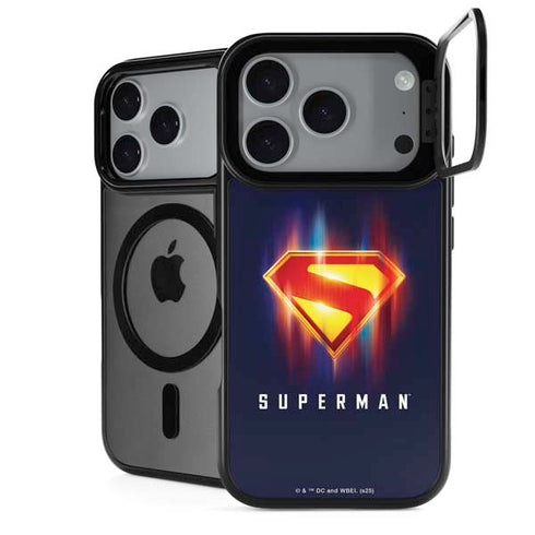 Superman 2025 Energy Shield Neon Emblem iPhone 18 Pro Kickstand Case