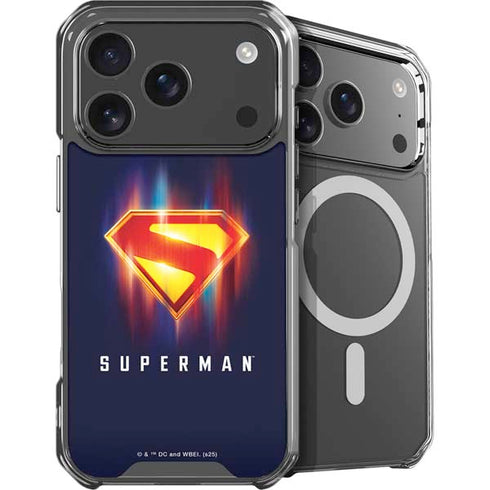 Superman 2025 Energy Shield Neon Emblem iPhone 18 Pro MagSafe Case