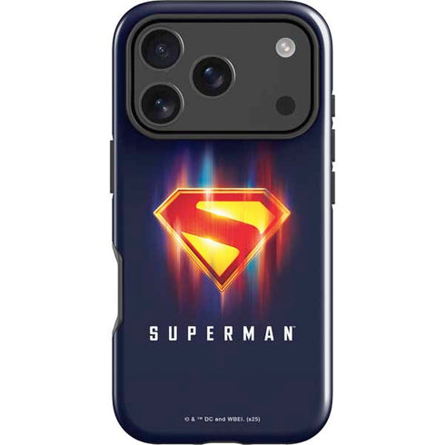 Superman 2025 Energy Shield Neon Emblem iPhone 18 Pro Max Impact Case