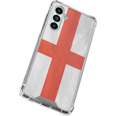England Flag Distressed Galaxy A16 5G Clear Case