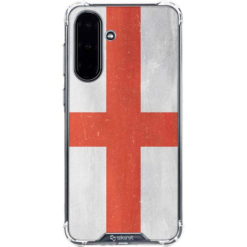 England Flag Distressed Galaxy A36 5G Clear Case