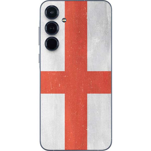 England Flag Distressed Galaxy A55 5G Skin