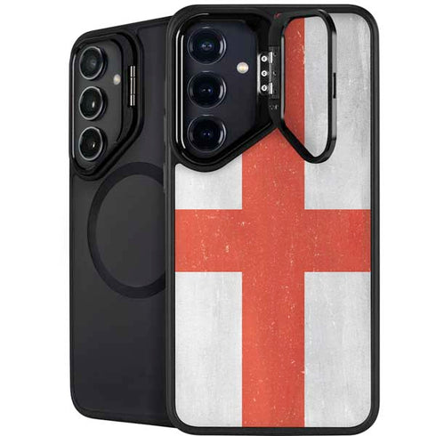 England Flag Distressed Galaxy S25 Kickstand Case