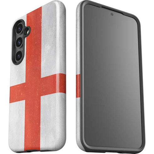 England Flag Distressed Galaxy S25 Plus Impact Case