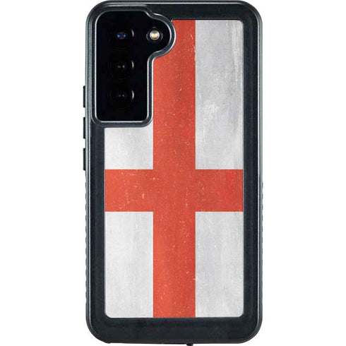 England Flag Distressed Galaxy S24 Plus Waterproof Case
