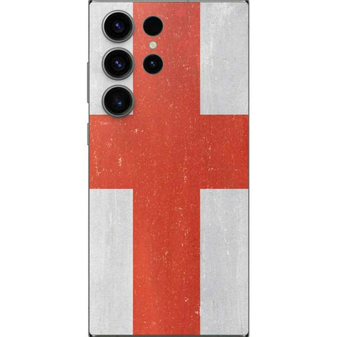 England Flag Distressed Galaxy S25 Ultra Skin