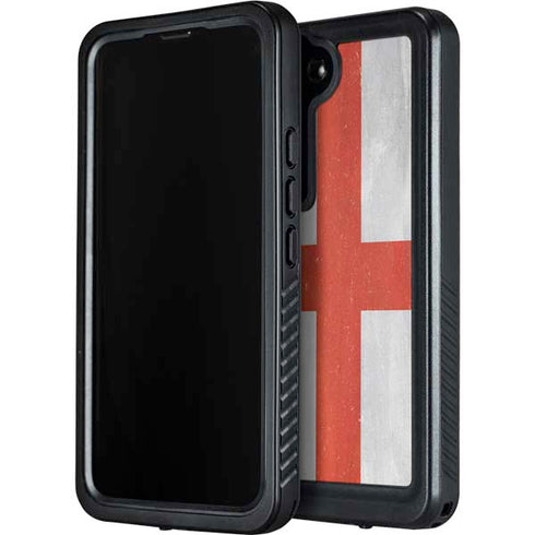 England Flag Distressed Galaxy S24 Waterproof Case