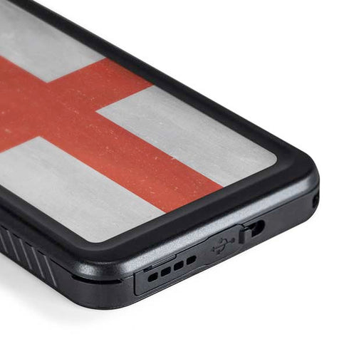 England Flag Distressed Galaxy S24 Waterproof Case