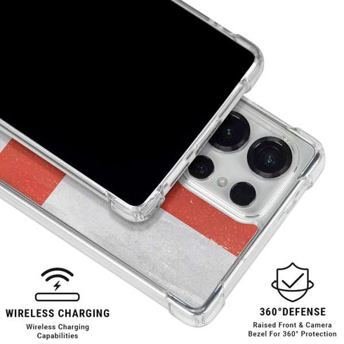 England Flag Distressed Galaxy S26 Ultra Clear Case