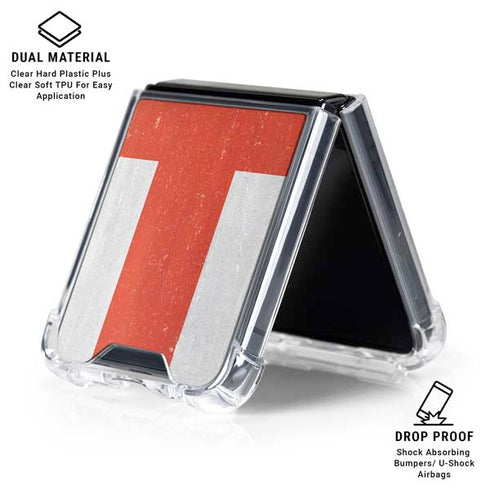 England Flag Distressed Galaxy Z Flip6 Clear Case