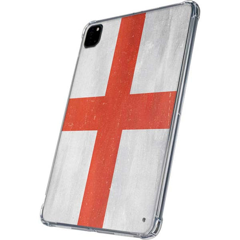 England Flag Distressed iPad Pro 11in (2024) Clear Case