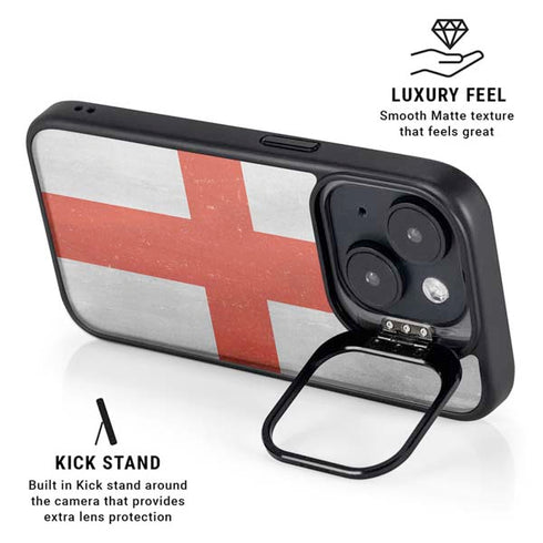 England Flag Distressed iPhone 13 Kickstand Case
