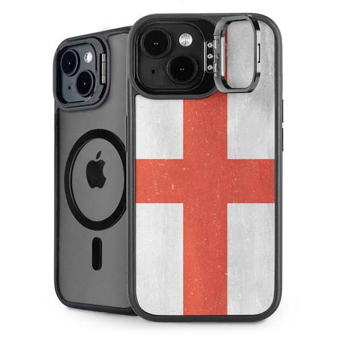 England Flag Distressed iPhone 15 Kickstand Case