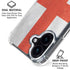England Flag Distressed iPhone 16 Clear Case